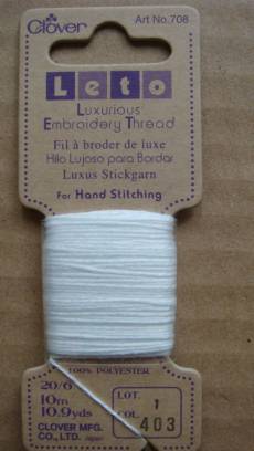 Leto Stickgarn weiss
