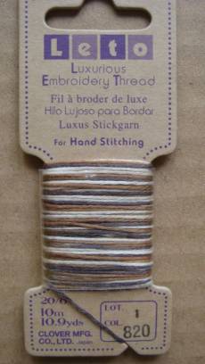 Leto Stickgarn Farbverlauf natur-braun