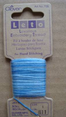 Leto Stickgarn Farbverlauf hellblau