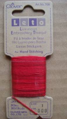 Leto Stickgarn rot