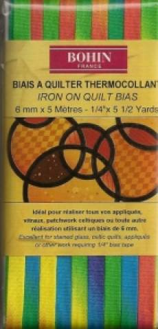 Bohin Iron on Bias Rainbow