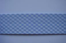 Schr�gband hellblau weiss kariert
