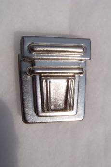 Schnappverschluß L eckig silber
