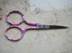 Optima Schere 9 cm pink bunt