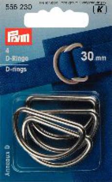 D Ringe silber 30 mm