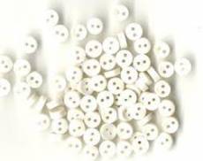 Knöpfe - Micro Mini Round White