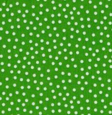 Quilters Basic dots weiss auf grün