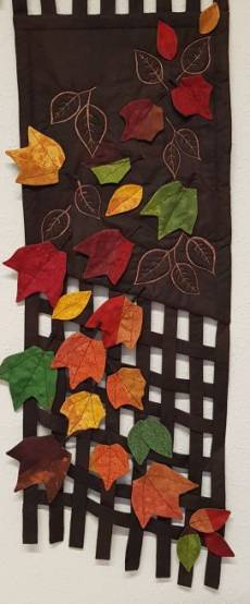 Wandquilt - Herbstblätter