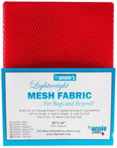 by annie Mesh fabric atom red