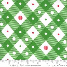 Merry and Bright diagonal mesh green