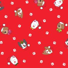Yappy dogs allover red