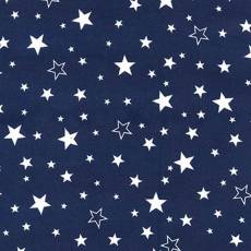 Flanell stars blue white 
