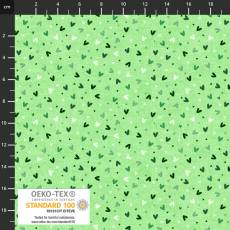 Quilting Rainbow green hearts