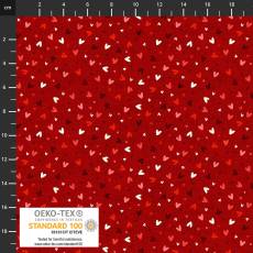 Quilting Rainbow red hearts 