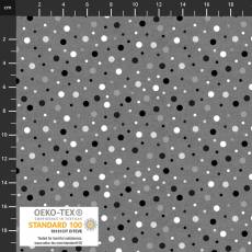 Quilting Rainbow grey dots