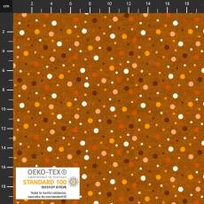 Quilting Rainbow brown dots