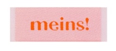 Webetikett meins! rosa