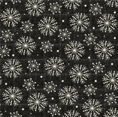  Holly Jolly Flanell Snowflakes Black