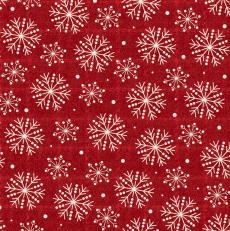  Holly Jolly Flanell Snowflakes Red