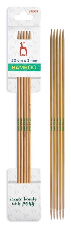 Nadelspiel Bambus 20 cm x 3 mm
