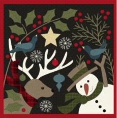  Holly Jolly Flanell Snowman Panel I