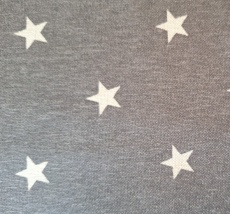 Leinendruck stars grau