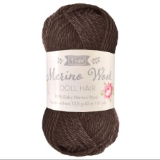 Tilda doll hair dark brown