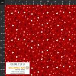 Quilting Rainbow red hearts 