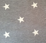 Leinendruck stars grau